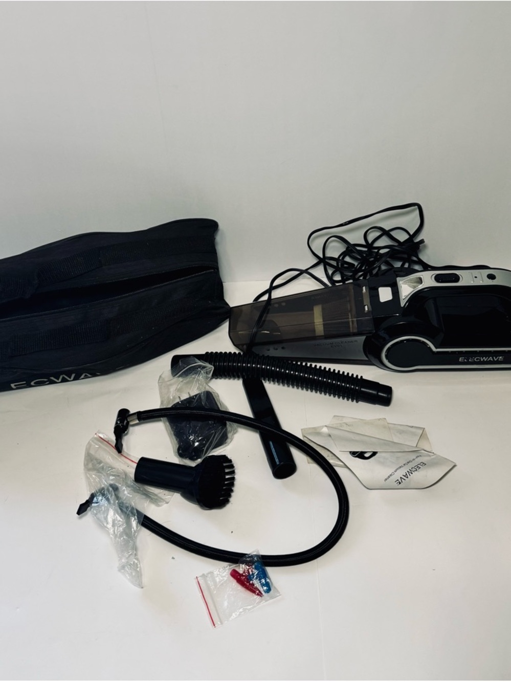 ElecWave EV01 Portable Vacuum Cleaner Handheld Corded w/ Hose Attachments Bag